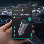 18W Fast Charging Car Adapter – Dual USB Portable Car Charger