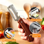 3 In 1 Peeler Knife Stainless Steel - Kitchen Tool Designed For Food Preparation & Daily Cooking Routine