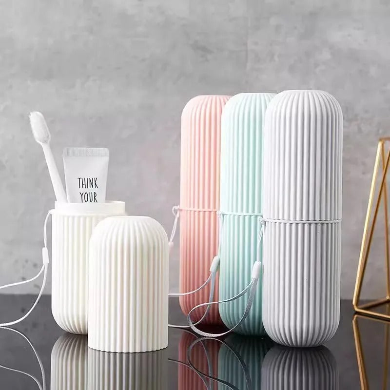 Portable Toothbrush Holder Case Toothpaste Storage Cup Household Travel
