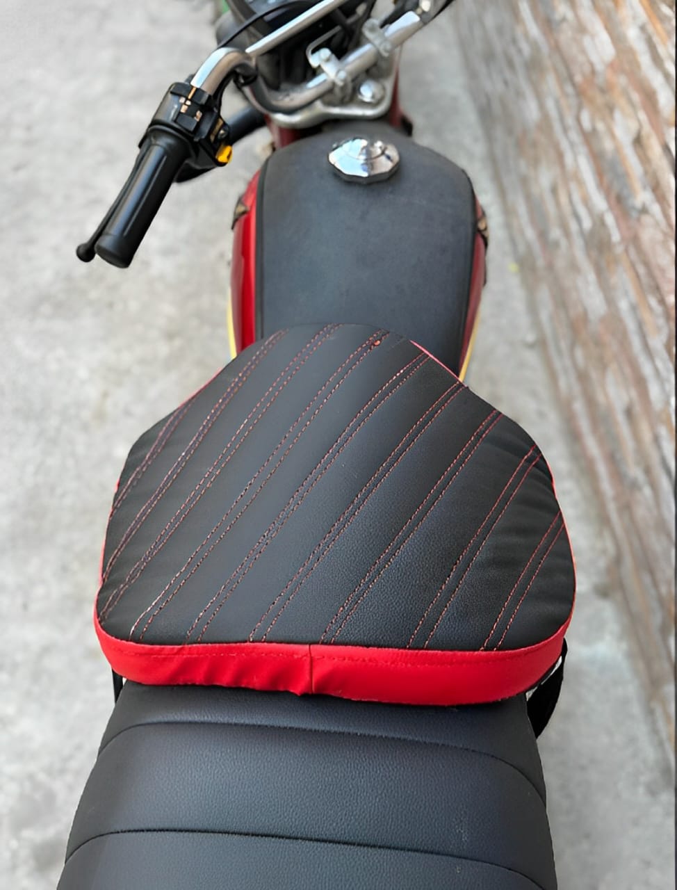 Double Stitch Water Proof Bike Seat CushionMotor Bike Long Route Cushion Long Travel Seat Comfortable (Molty Foam 1inch)