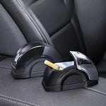 Portable Car Ashtray Door Mounted Smokeless Ash Tray With Lid Auto Truck Trash Bin Garbage Can Stainless Steel Liner Accessory