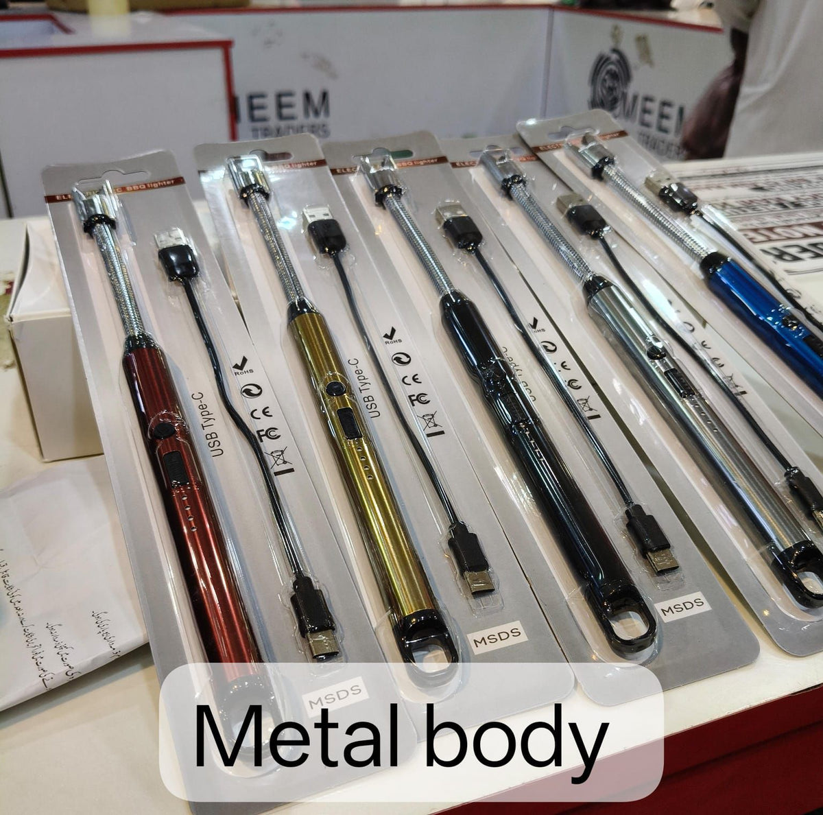 Rechargeable Kitchen Lighter - Ignition Tool Designed For Flame Generation - Type C, Metal Body